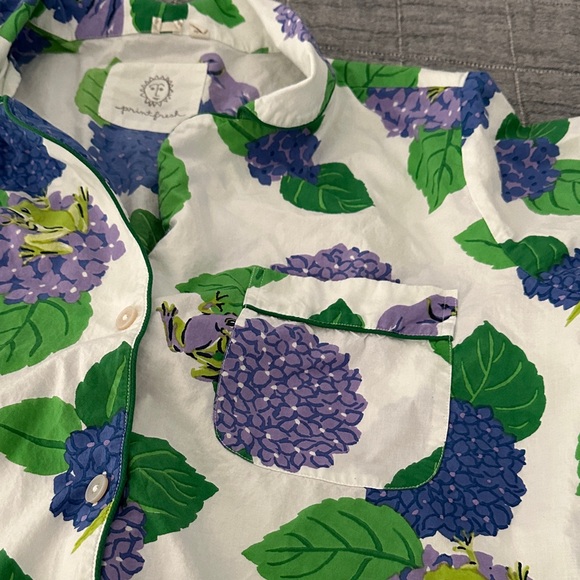 Printfrest Hydrangea Pattern PJ Set-Plus Size - Picture 3 of 5